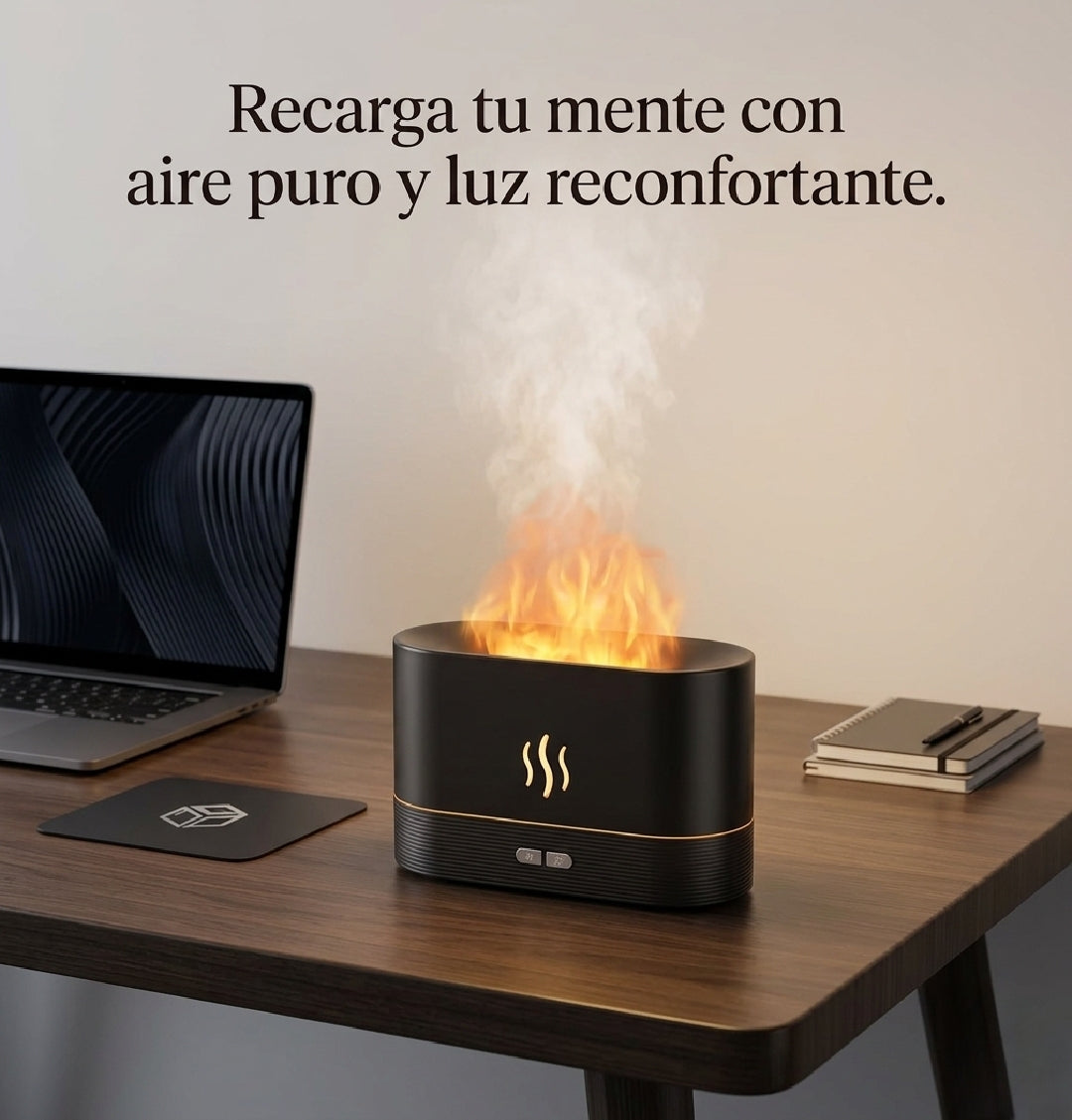 Humidificador chimenea Llama LED