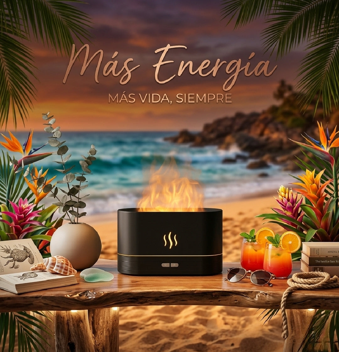 Humidificador chimenea Llama LED