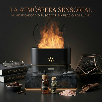 Humidificador chimenea Llama LED