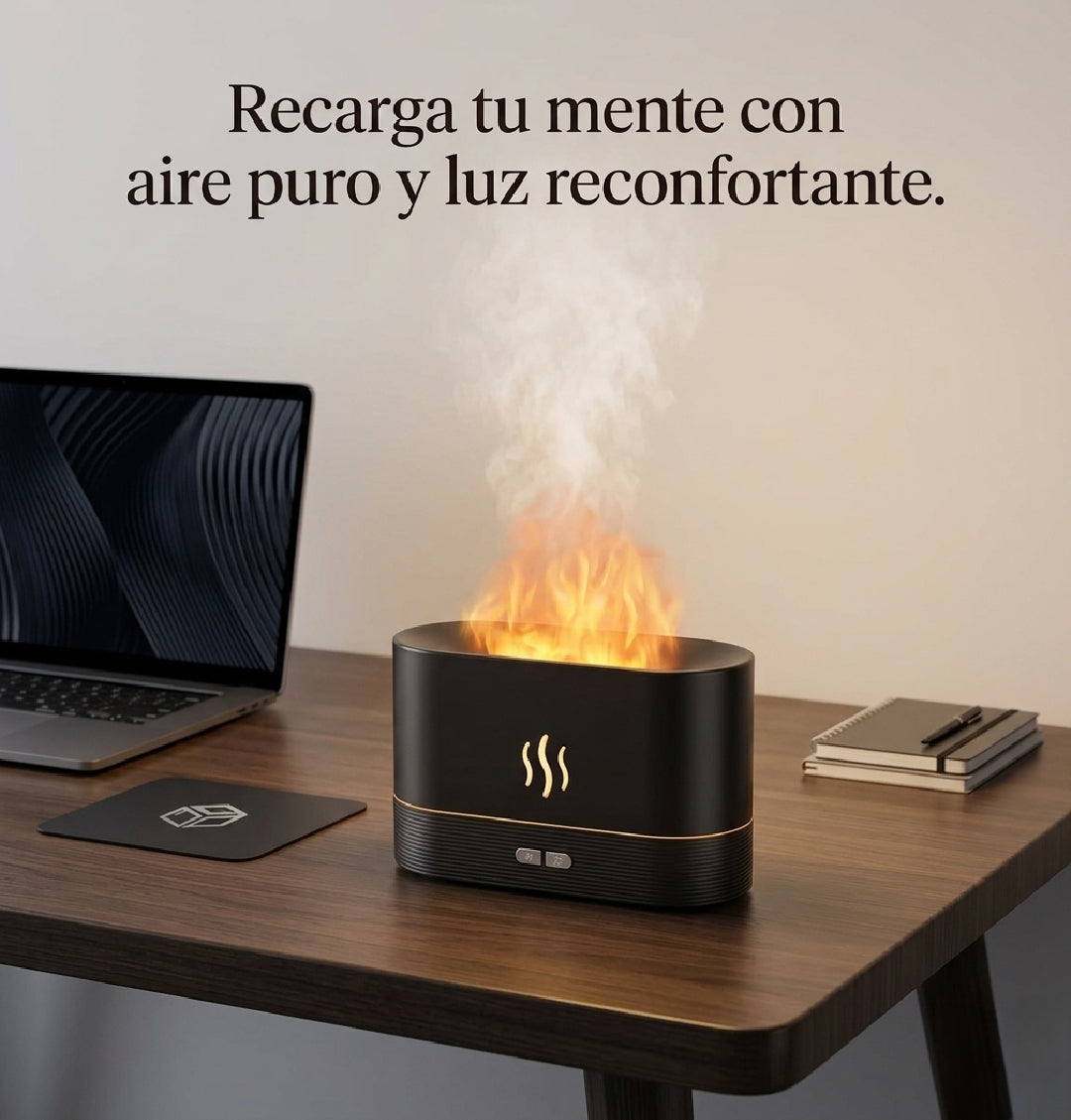 Humidificador chimenea Llama LED
