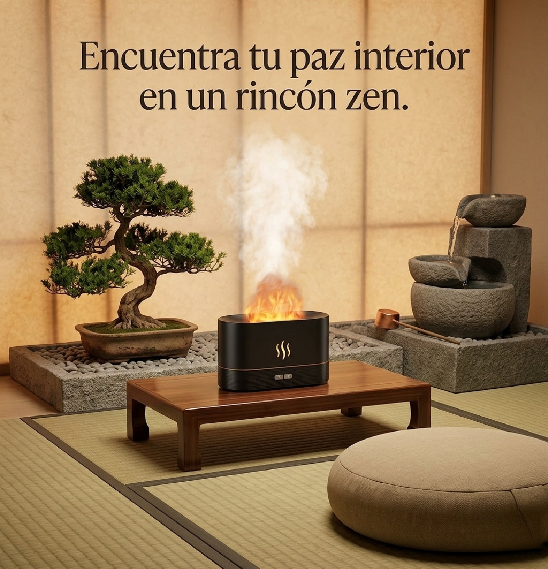 Humidificador chimenea Llama LED